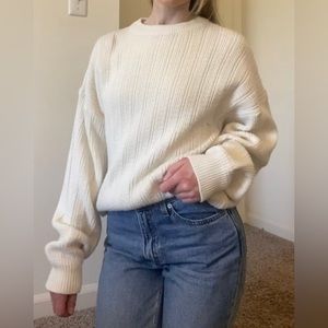 Vintage White Cozy Sweater